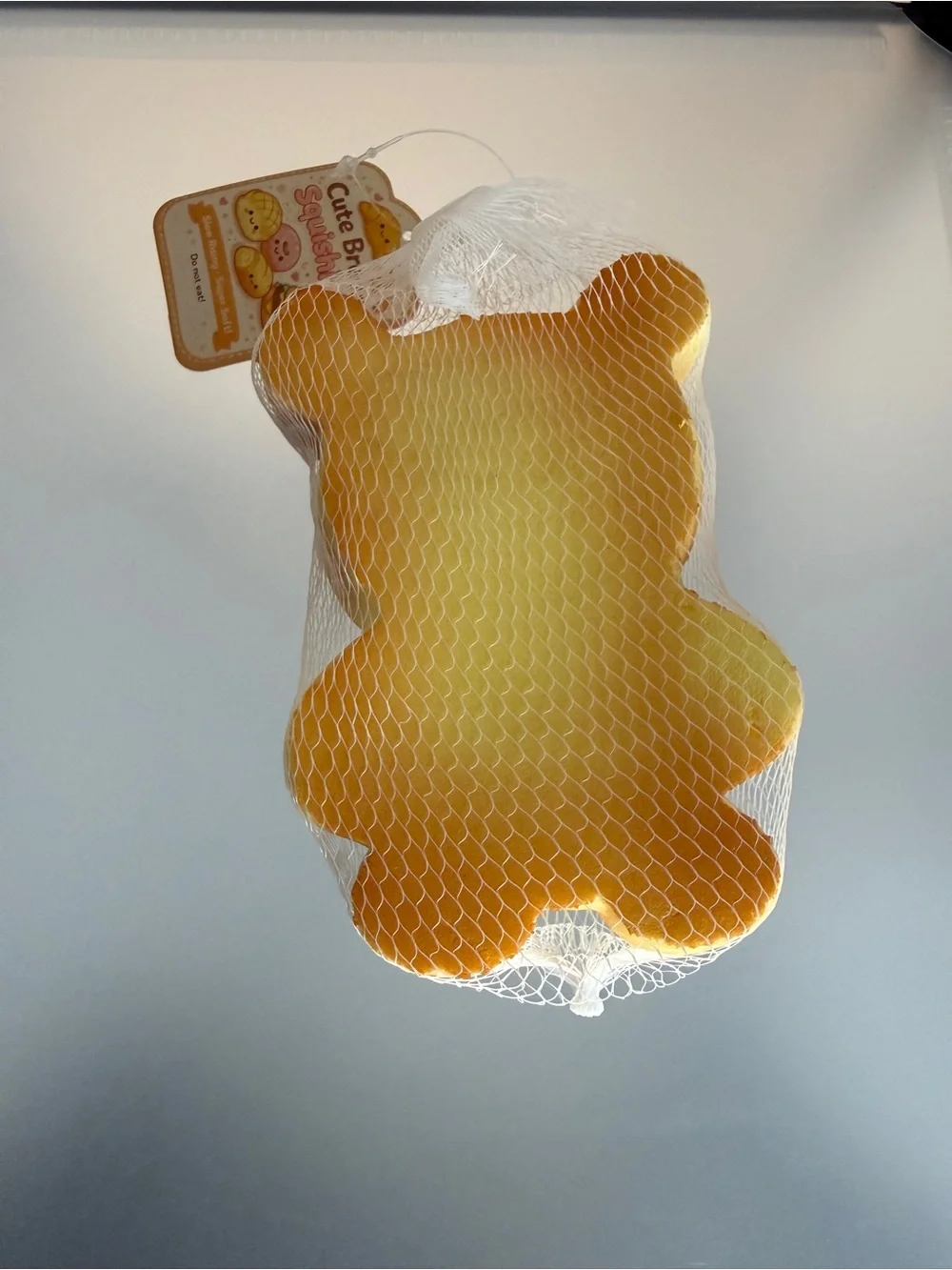 Teddy Bear Bread Soft Fluffy Squishy Yellow/Brown